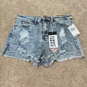 Almost Famous Acid Wash Shorts